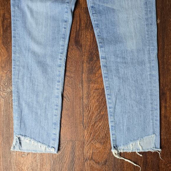 AG The Stevie Mid-Rise Skinny Cropped Jeans Distressed Ankle Length - Size 27 - Picture 5 of 9